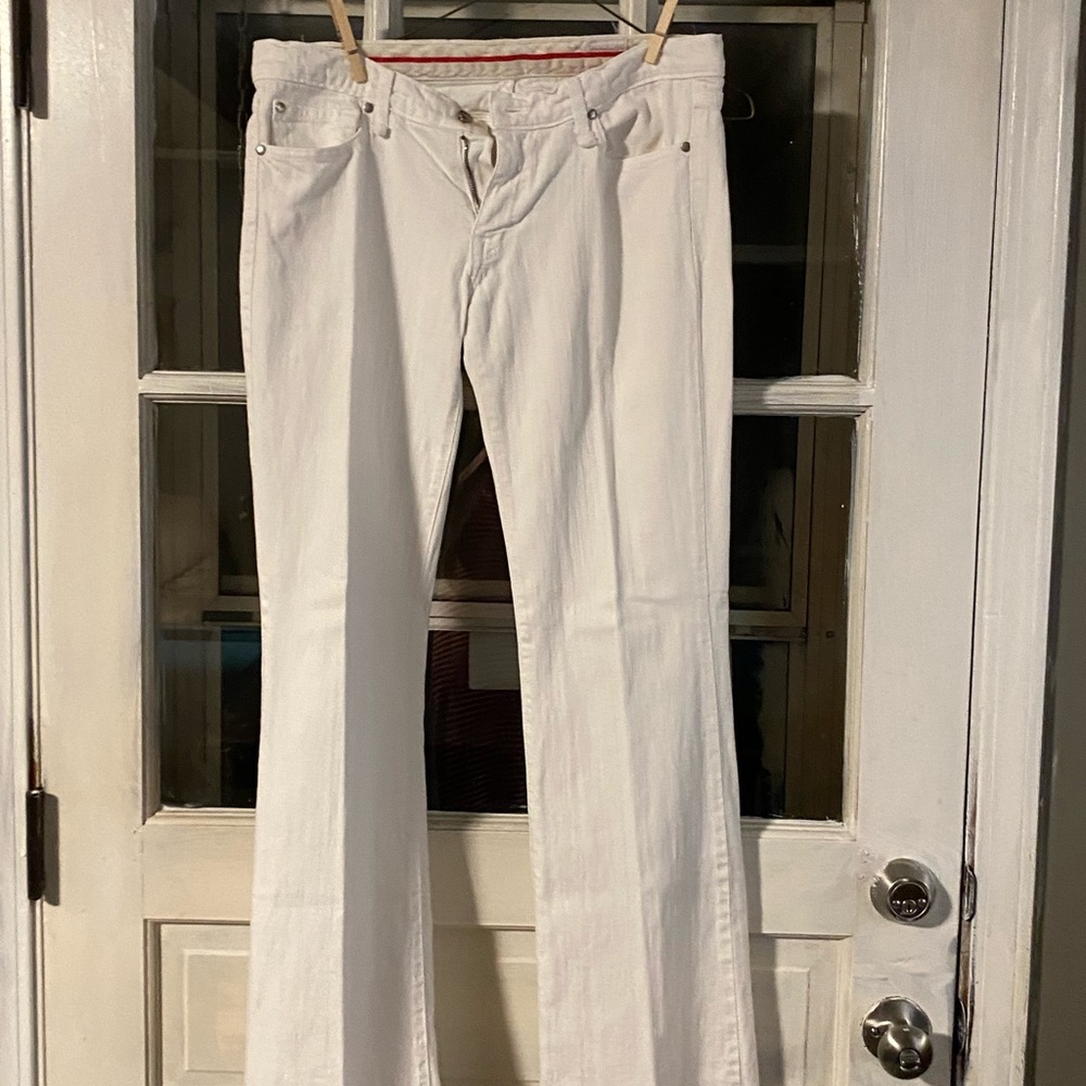 Low rise boot cut jeans